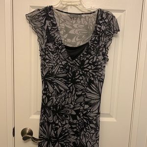 Mexx Black & Grey Midi Dress